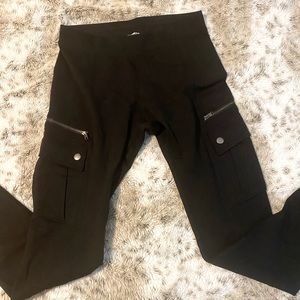 Express black utility leggings small